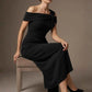 Olina Maxi Skirt - Vegas Off-The-Shoulder Drape Dress