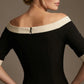 Brea Contrast Off-The-Shoulder Midi Dress – detail