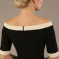 Brea Contrast Off-The-Shoulder Midi Dress – detail