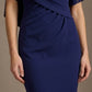 Cypress Asymmetric Cape Detail Pencil Dress