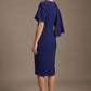 Cypress Asymmetric Cape Detail Pencil Dress