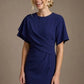 Cypress Asymmetric Cape Detail Pencil Dress