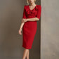 Caister Statement Frill Tie Pencil Dress