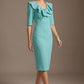 Caister Statement Frill Tie Pencil Dress