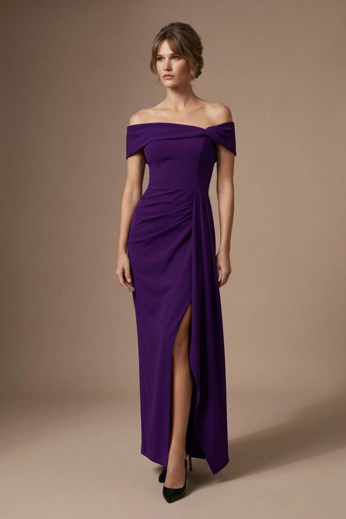 Othello Off-The-Shoulder Drape Maxi Dress in Passion Purple – Diva Catwalk, image 30