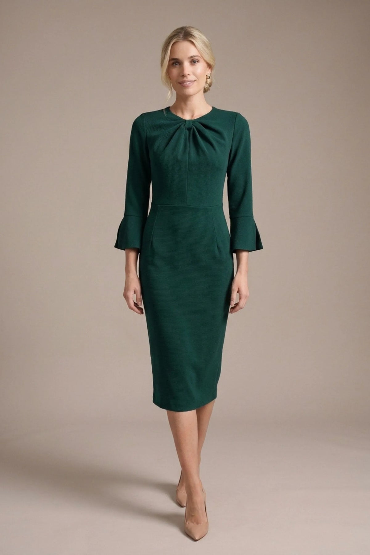 Muirfield Gathered Keyhole Pencil Dress – Diva Catwalk, image 14