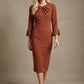 Muirfield Gathered Keyhole Pencil Dress