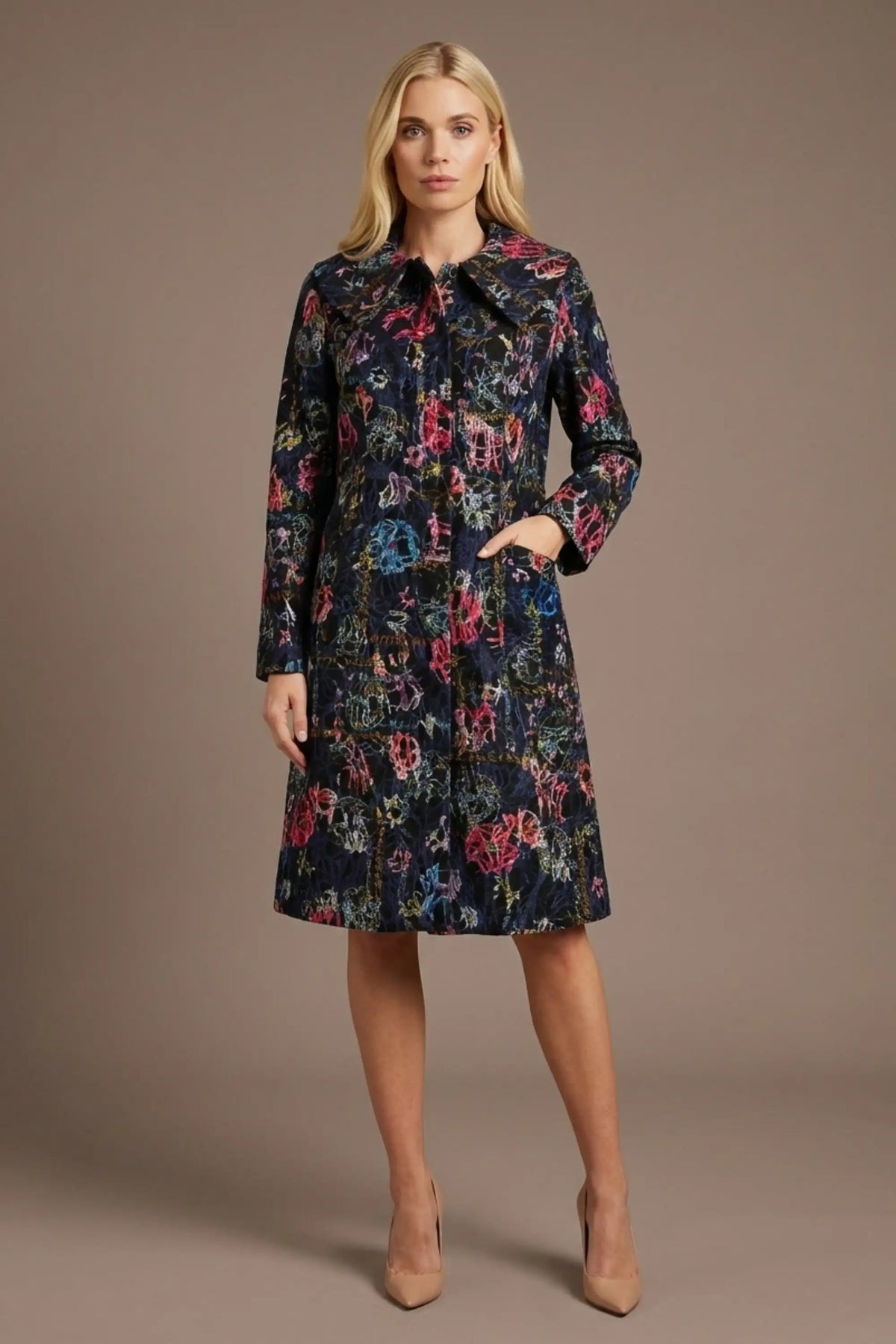 Brianca Floral Embroidered Coat – Diva Catwalk, image 6