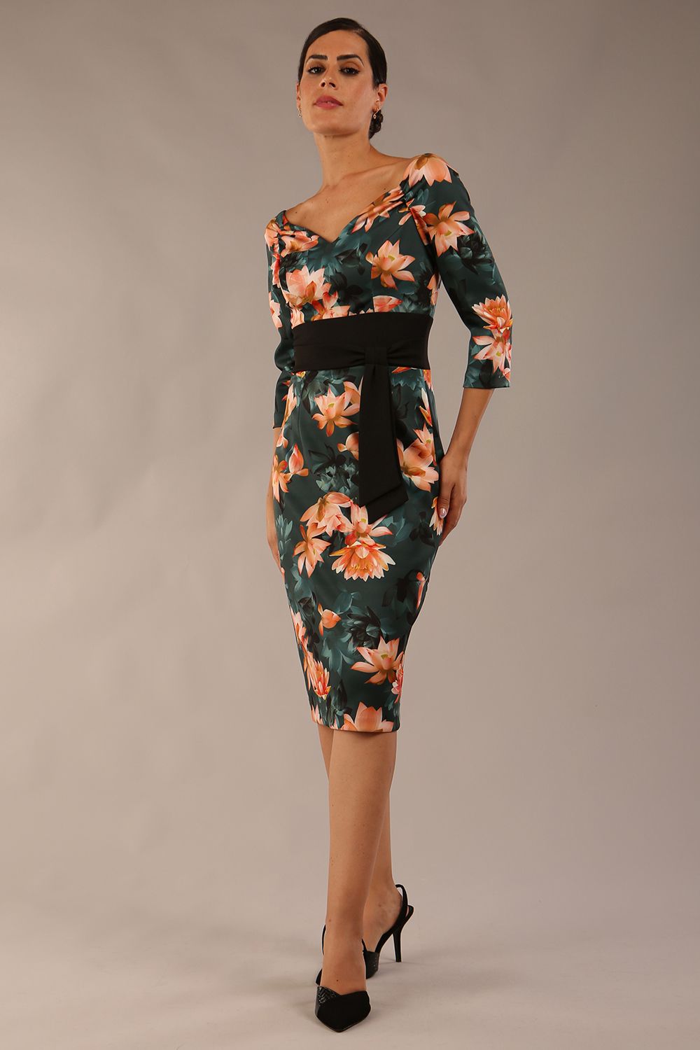 Alpa Wide Band Printed Dress – Diva Catwalk, image 3