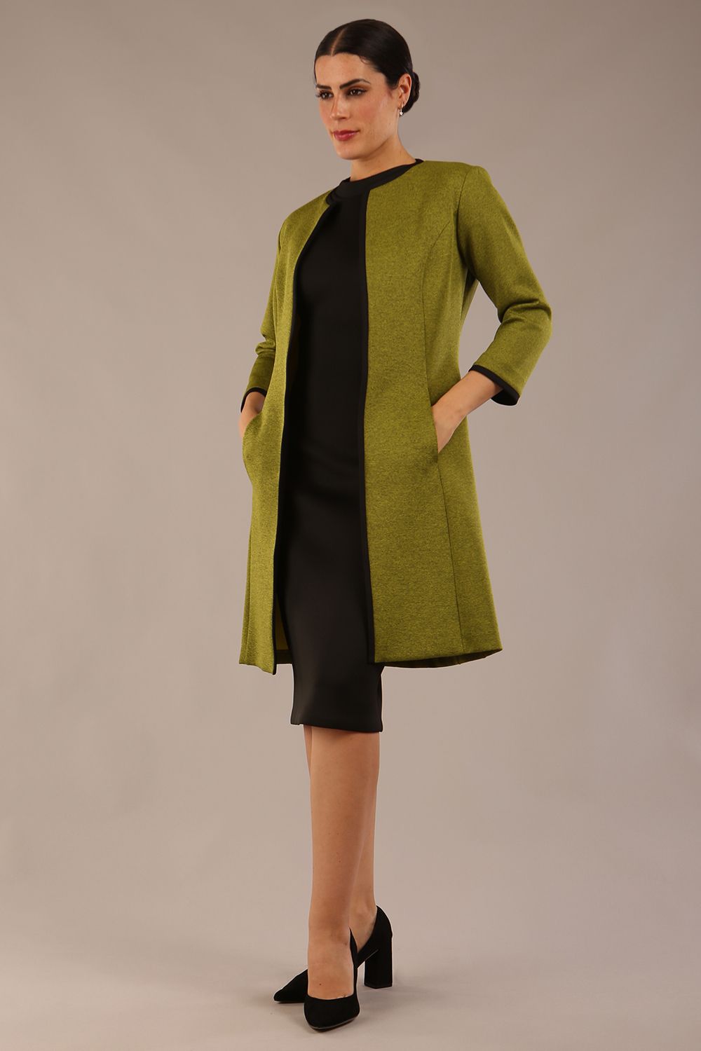 Alverstone Coat in Amber Green & Black – Diva Catwalk, image 5