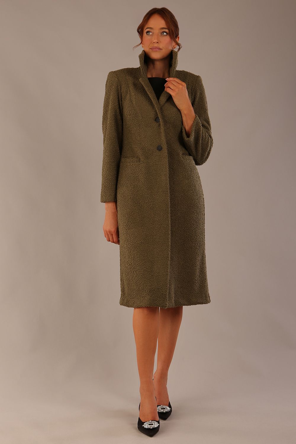 Ambrose Boucle Midi Coat 