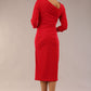 Amity Asymmetric Neckline Pleated Dress 