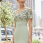 Amorette Printed Pencil Dress 