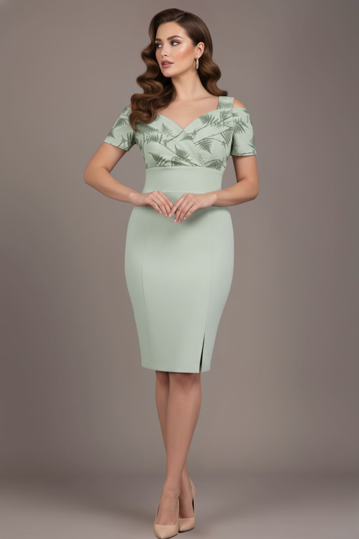 Amorette Printed Pencil Dress 