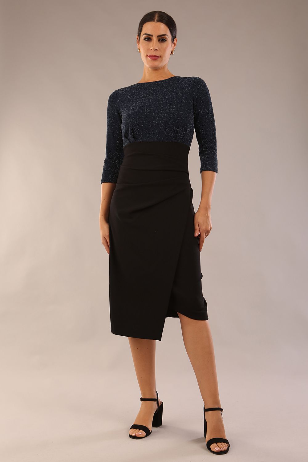 Aprilia Contrast Sparkle Dress – Diva Catwalk, image 3