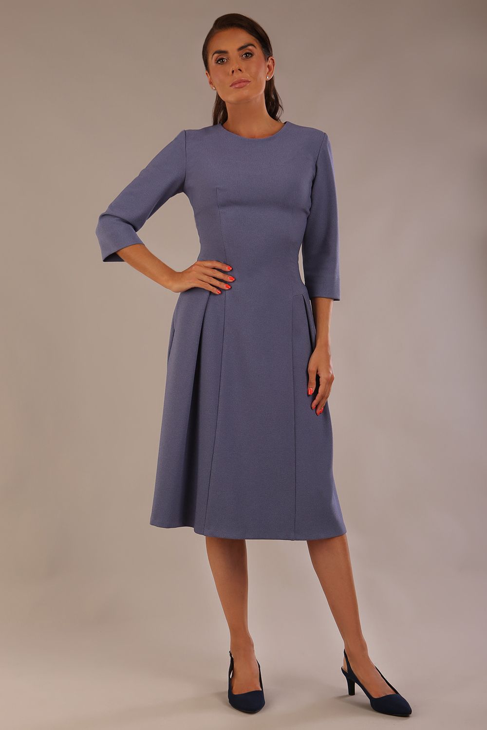 Ario Pleated A-Line Dress – Diva Catwalk, image 4