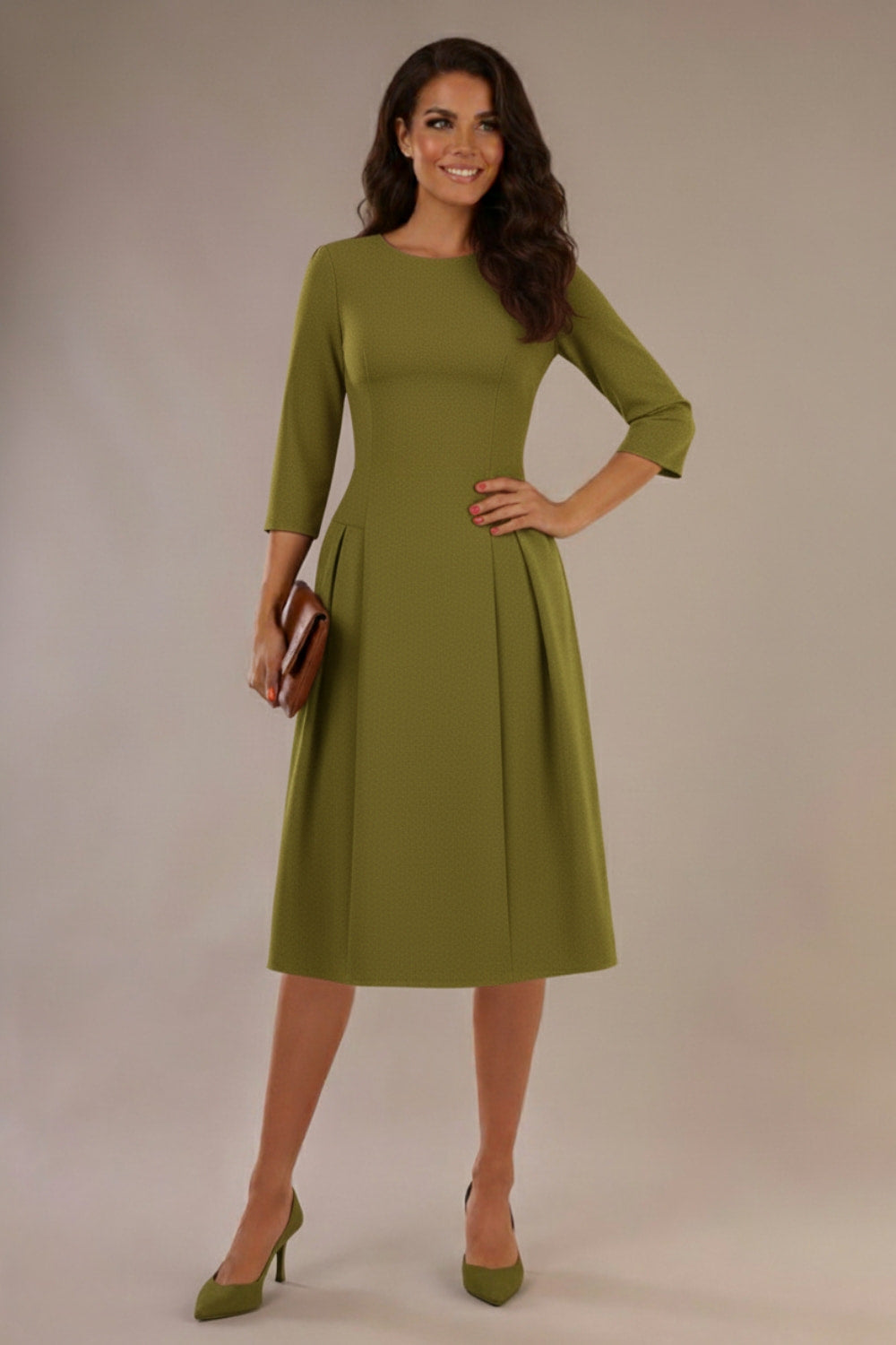 Ario Pleated A-Line Dress 