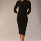 Asymetric 3/4 Sleeves Pencil Dress 