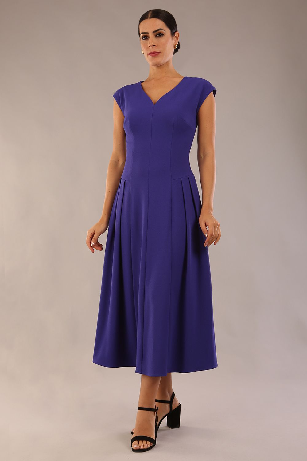 Audrey A-line Midi Dress With Pockets – Diva Catwalk, image 27