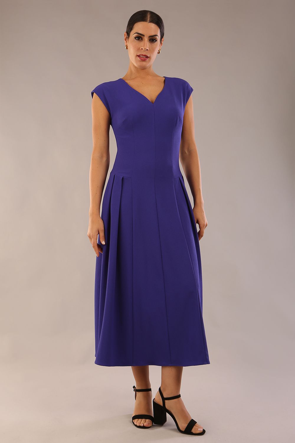 Audrey A-line Midi Dress With Pockets – Diva Catwalk, image 25