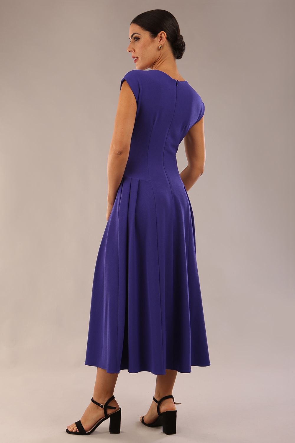 Audrey A-line Midi Dress With Pockets 