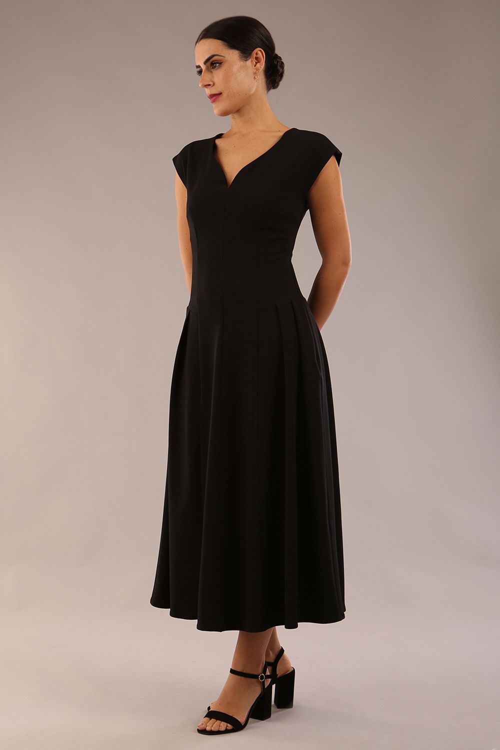 Audrey A-line Midi Dress With Pockets – Diva Catwalk, image 14
