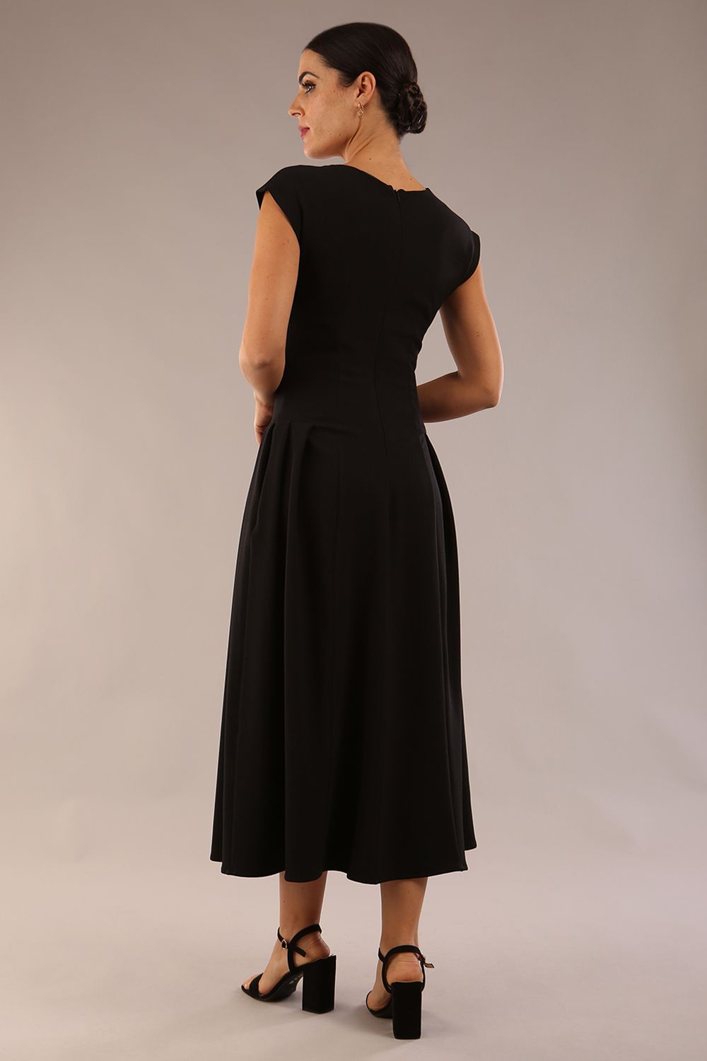 Audrey A-line Midi Dress With Pockets – Diva Catwalk, image 16