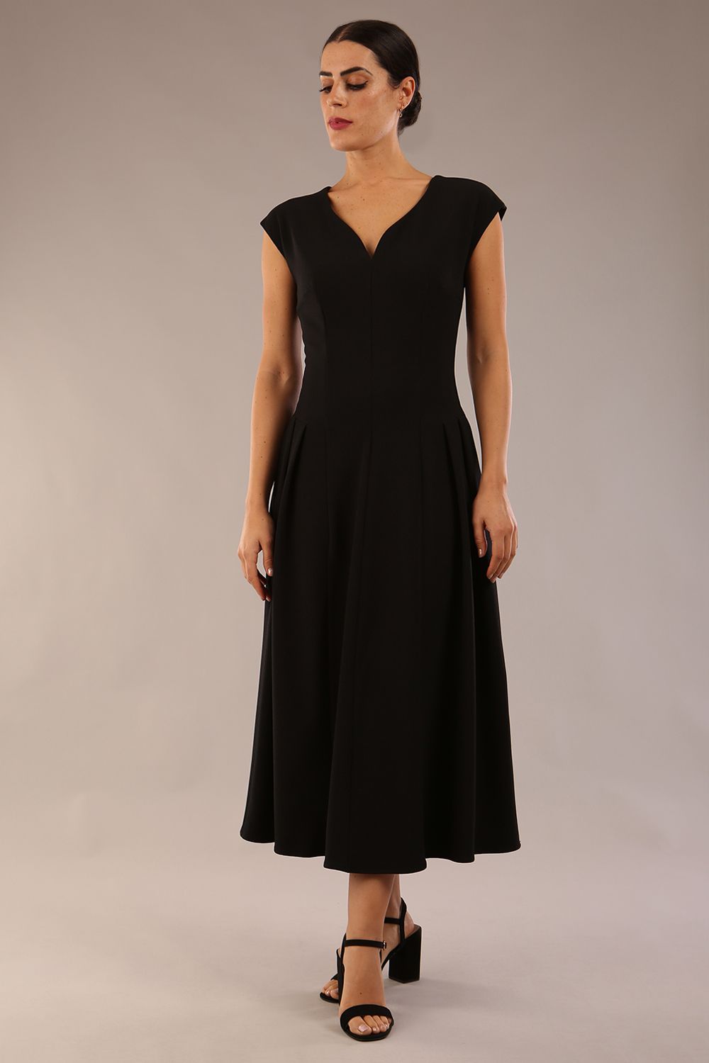 Audrey A-line Midi Dress With Pockets – Diva Catwalk, image 17