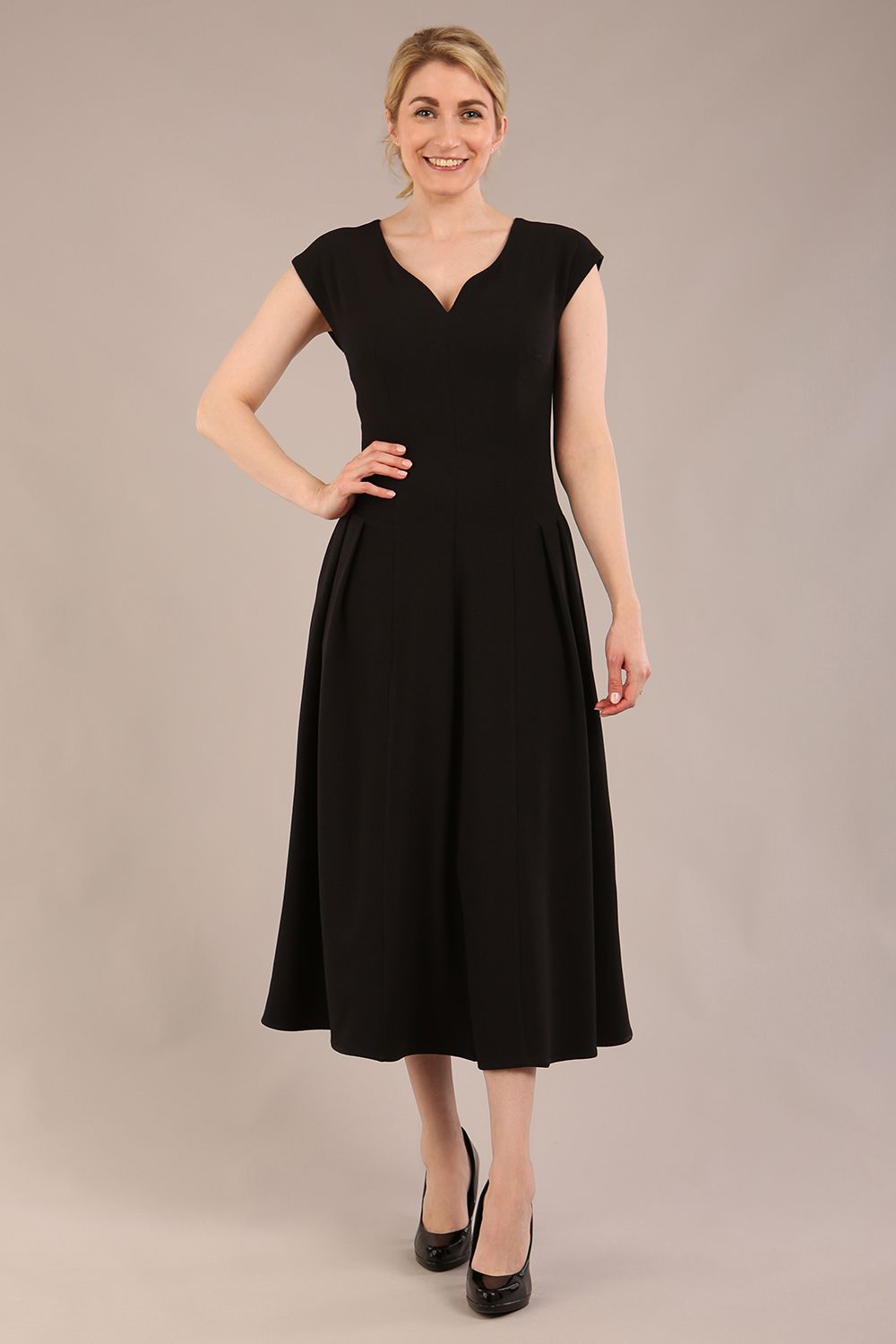 Audrey A-line Midi Dress With Pockets – Diva Catwalk, image 10