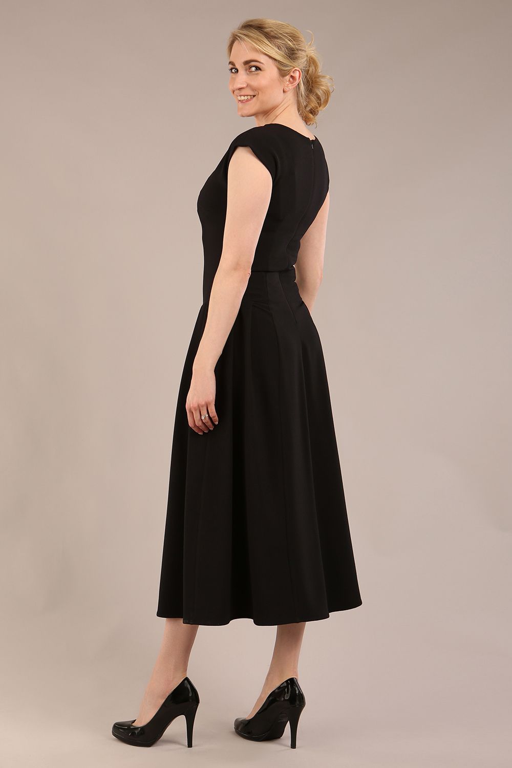 Audrey A-line Midi Dress With Pockets – Diva Catwalk, image 11