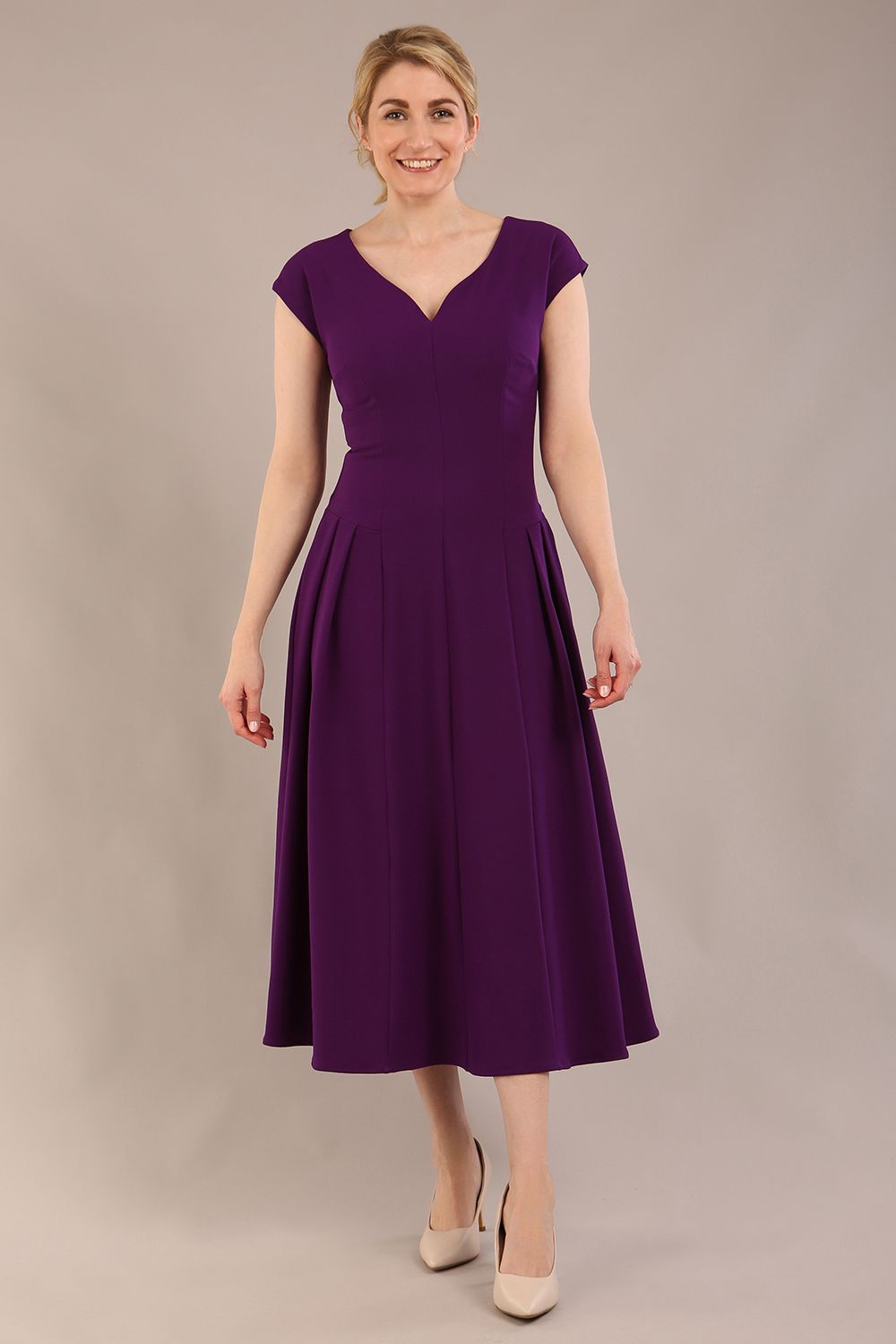 Audrey A-line Midi Dress With Pockets – Diva Catwalk, image 30