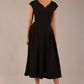 Audrey A-line Midi Dress With Pockets 