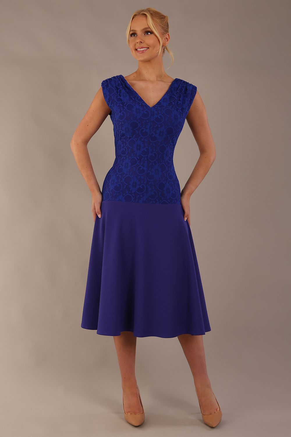 Ayesha Lace Bodice A-Line Dress 