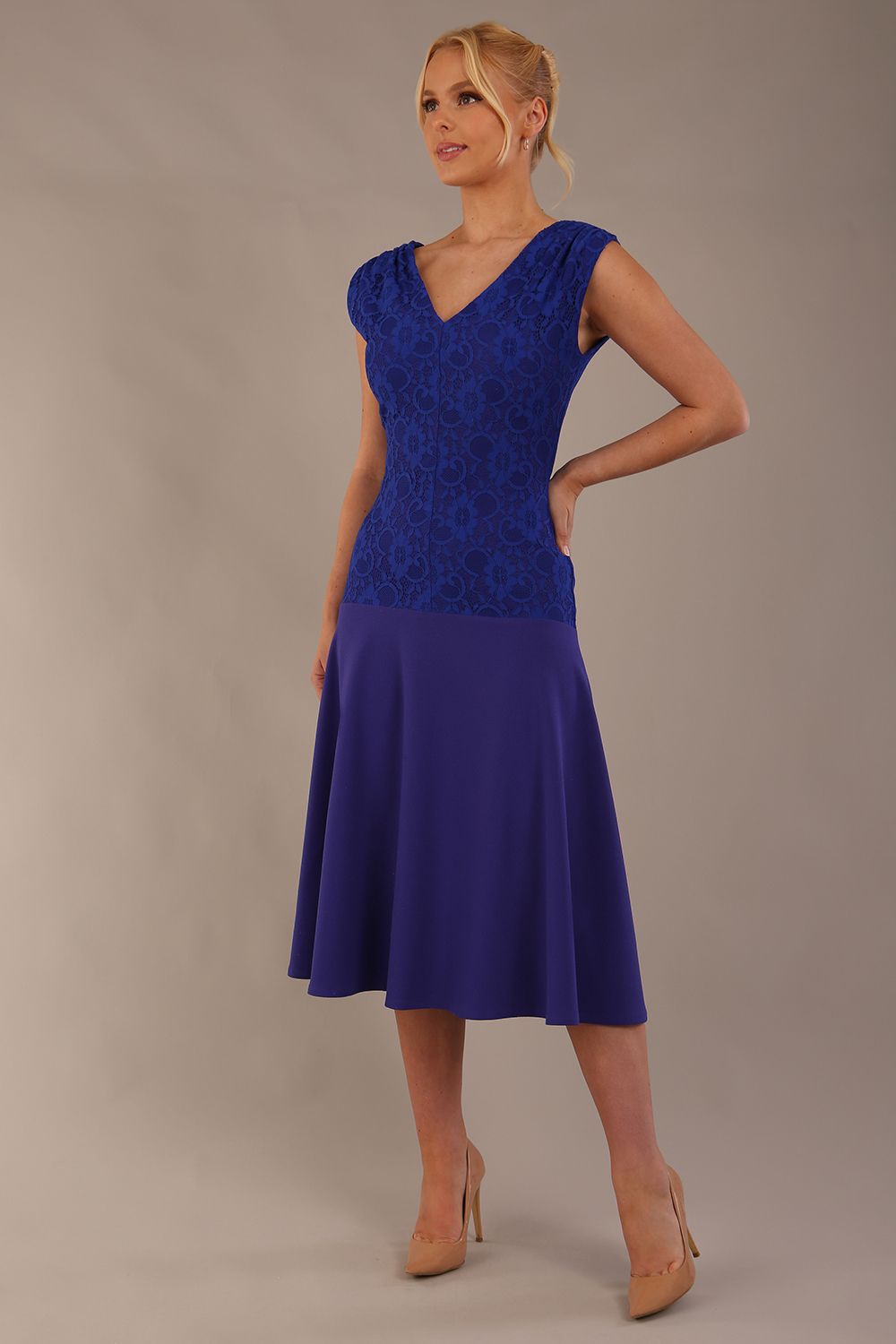 Ayesha Lace Bodice A-Line Dress 