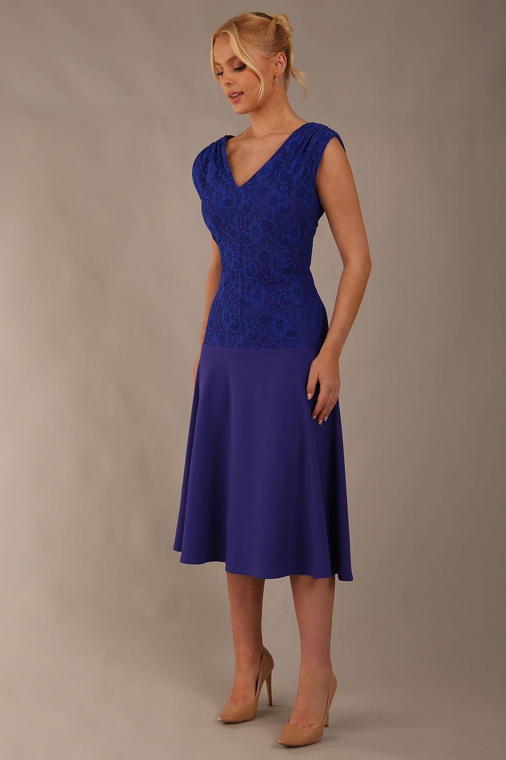 Ayesha Lace Bodice A-Line Dress 