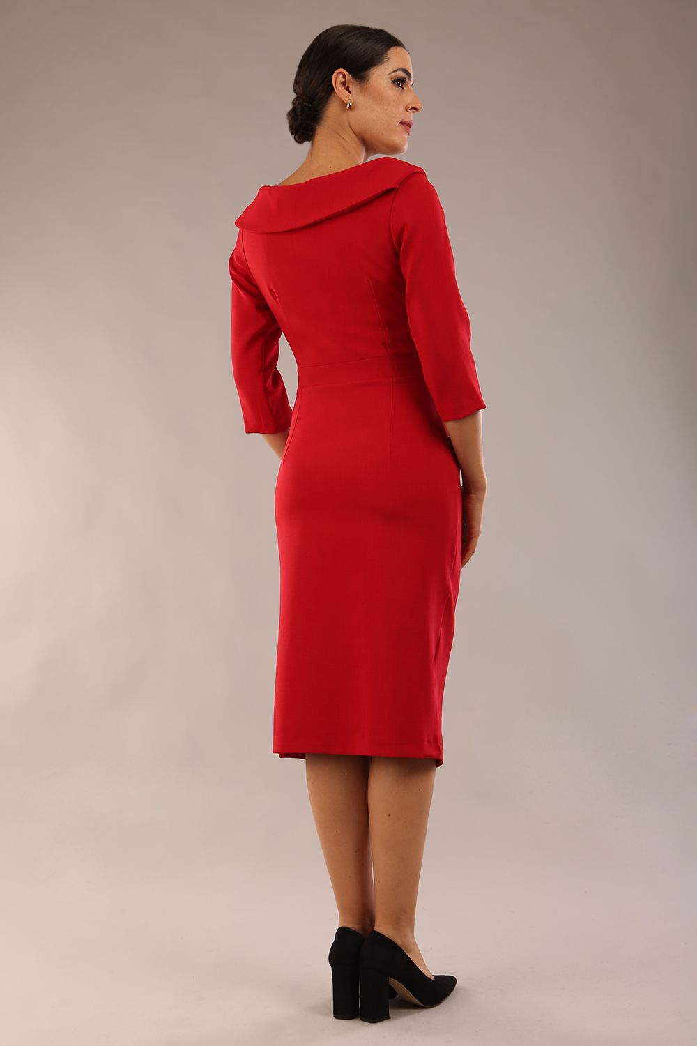 Bentley 3/4 Sleeve Knee Length Pencil Dress – Diva Catwalk, image 7