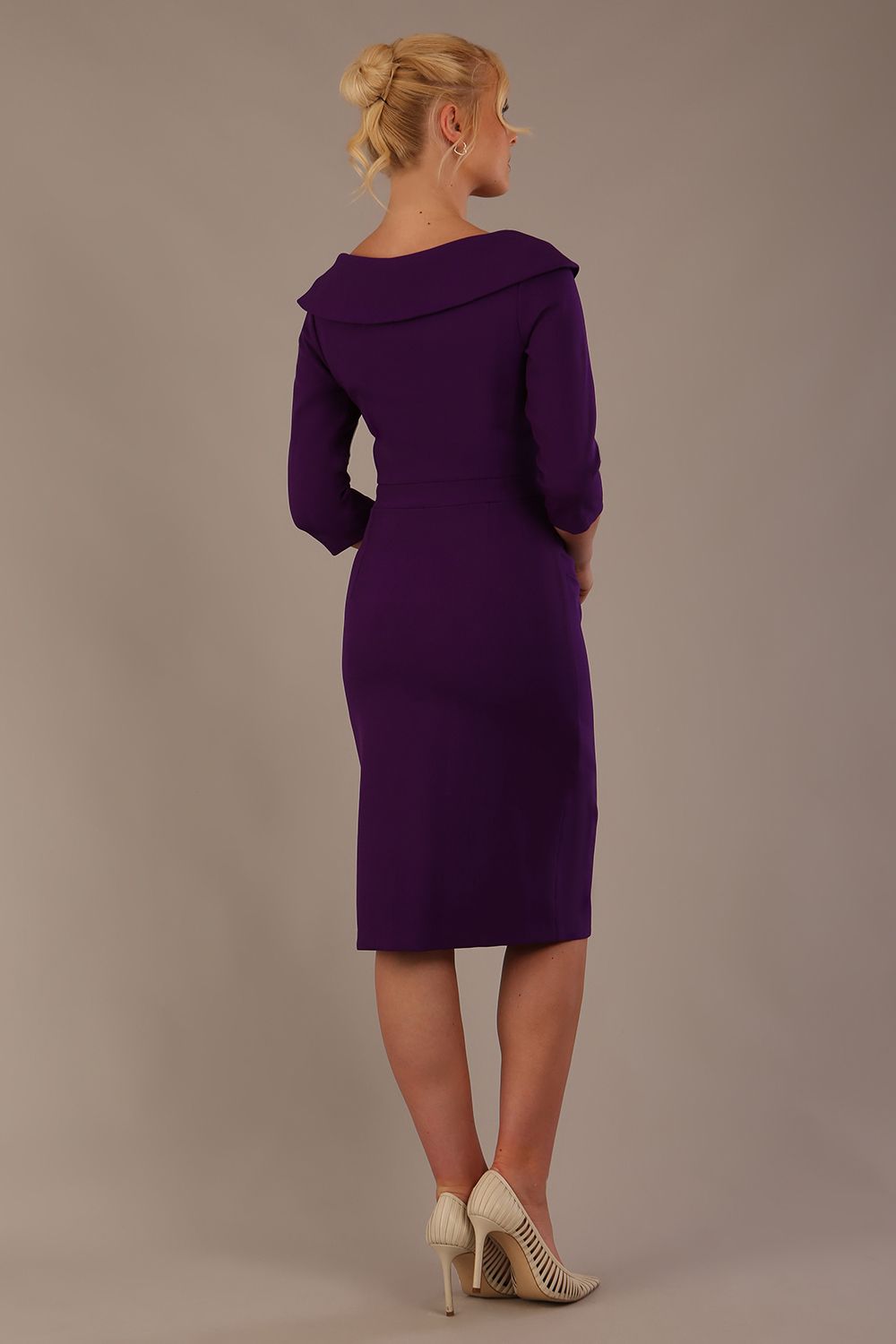 Bentley 3/4 Sleeve Knee Length Pencil Dress – Diva Catwalk, image 3