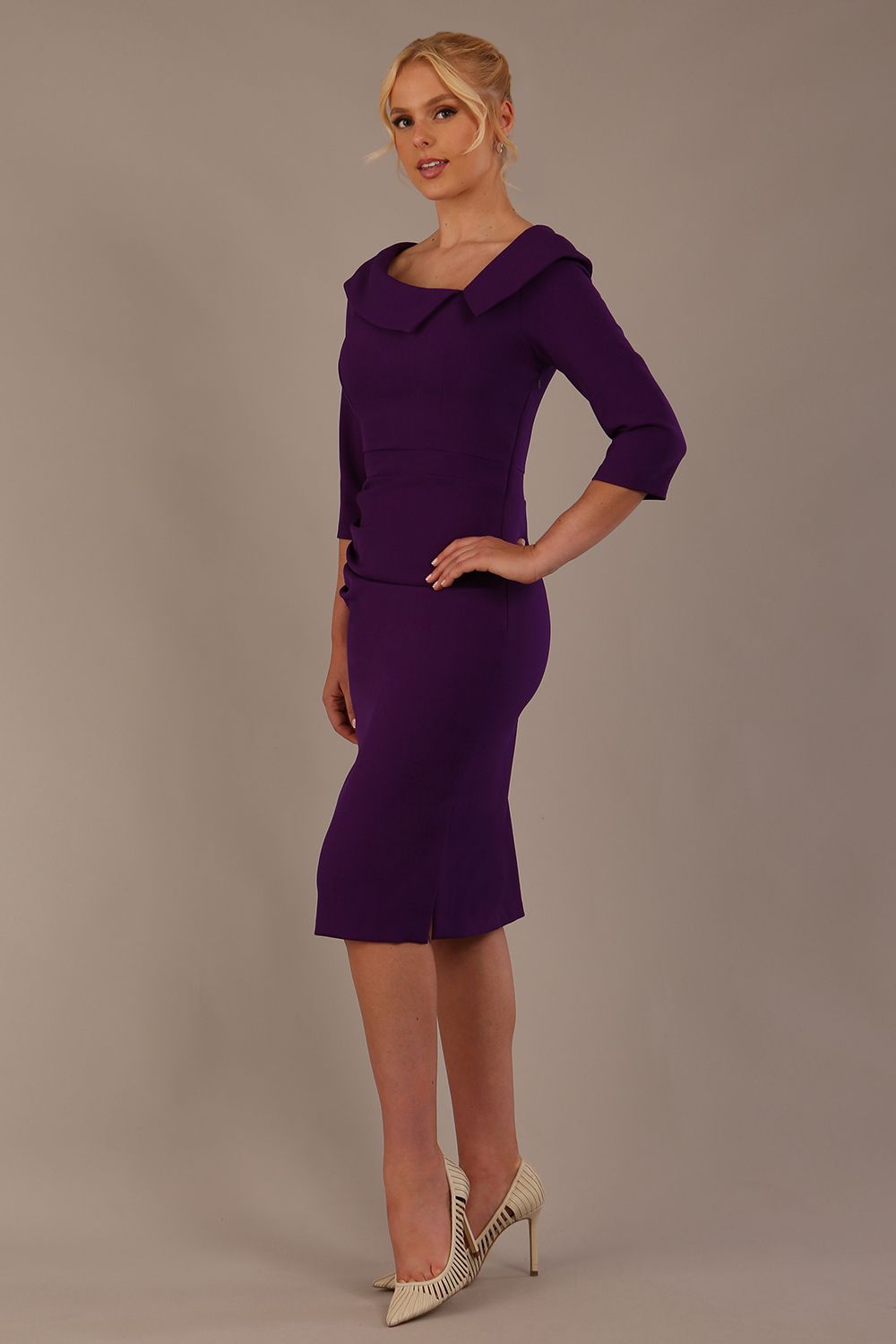 Bentley 3/4 Sleeve Knee Length Pencil Dress 