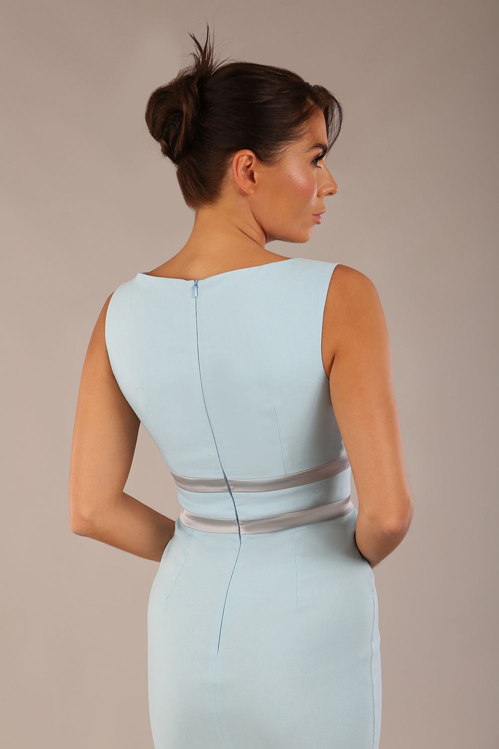 Bijou Sleeveless Bodycon Pencil Dress with Satin Detail – Diva Catwalk, image 13