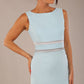 Bijou Sleeveless Bodycon Pencil Dress with Satin Detail 