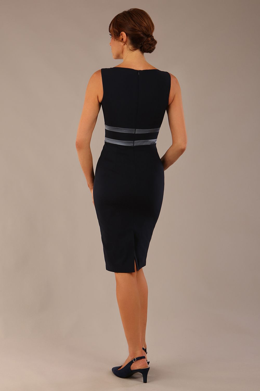 Bijou Sleeveless Bodycon Pencil Dress with Satin Detail – Diva Catwalk, image 5