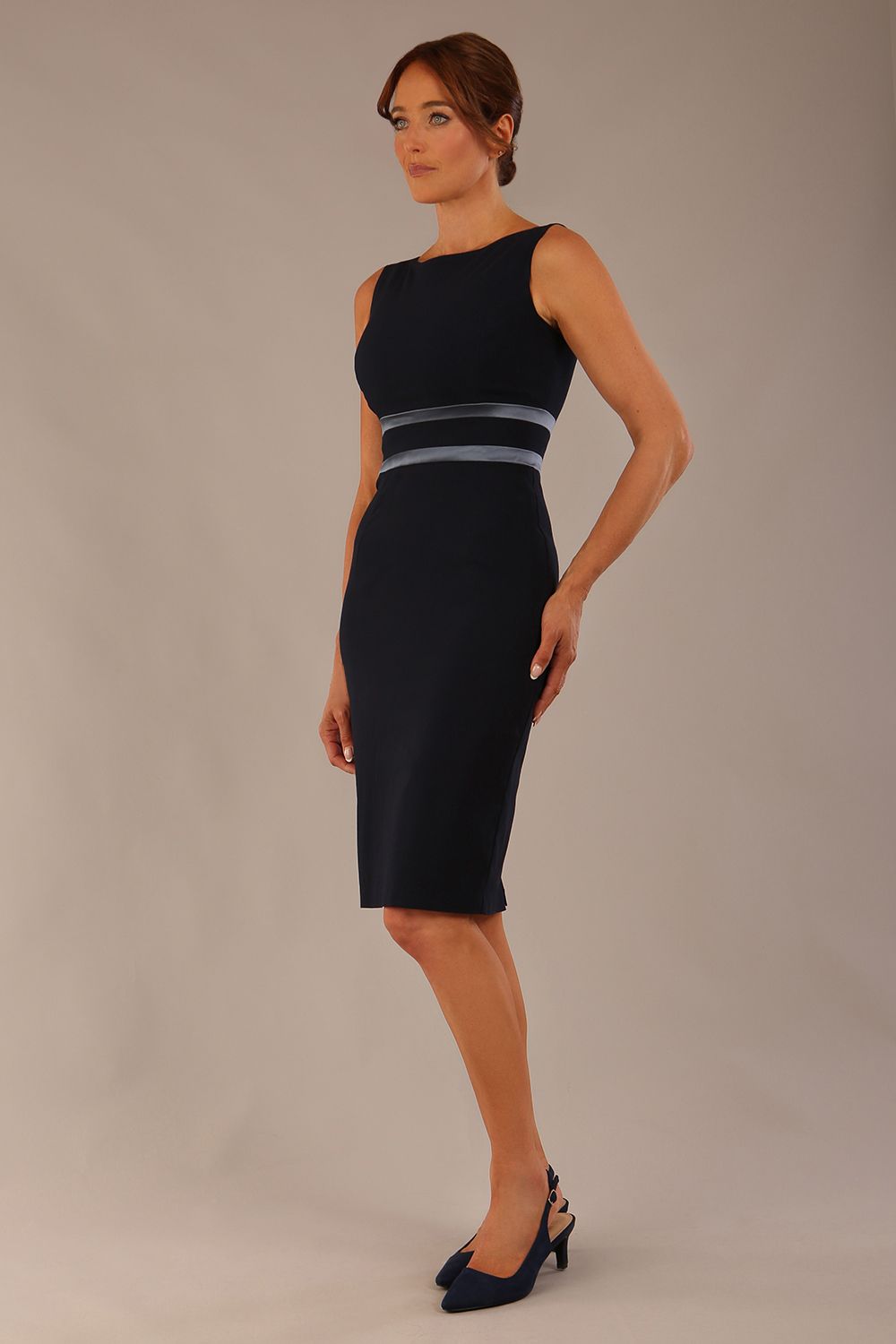 Bijou Sleeveless Bodycon Pencil Dress with Satin Detail – Diva Catwalk, image 7