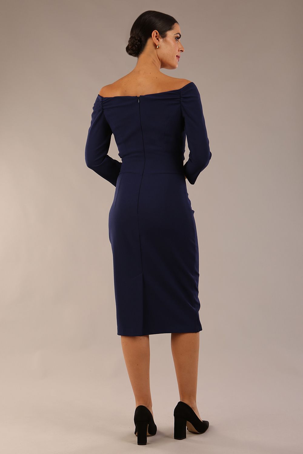 Breton Off Shoulder Pencil Dress – Diva Catwalk, image 7