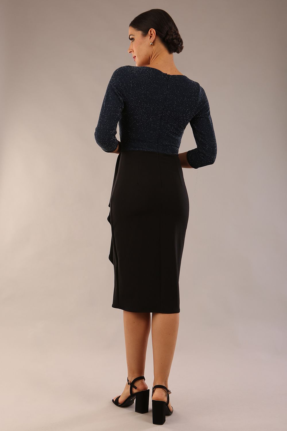 Brianna Contrast Sparkle Pencil Dress – Diva Catwalk, image 4