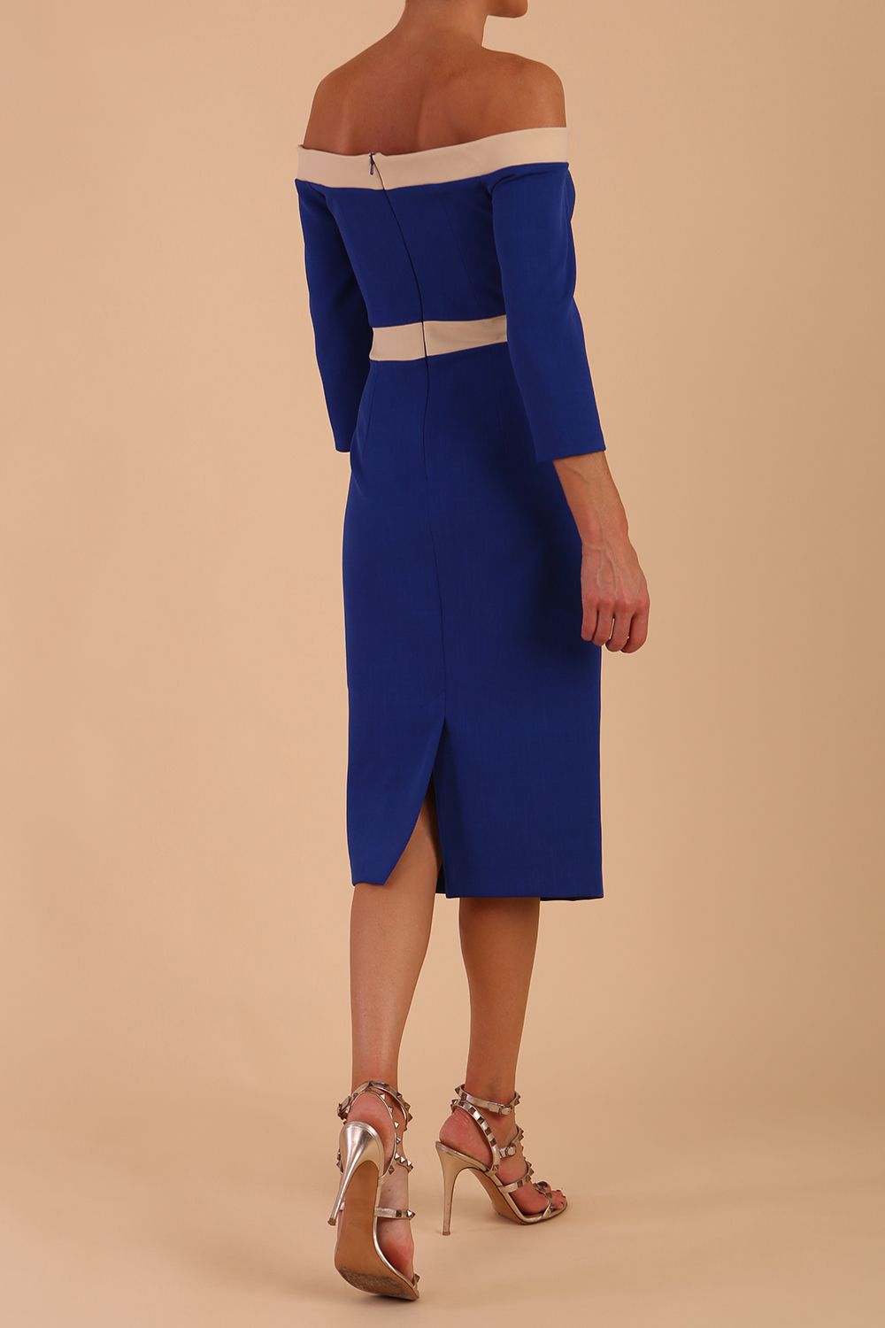 Brittany Off Shoulder Bow detail Pencil Dress – Diva Catwalk, image 14