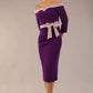 Brittany Off Shoulder Bow detail Pencil Dress 