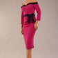 Brittany Off Shoulder Bow detail Pencil Dress 