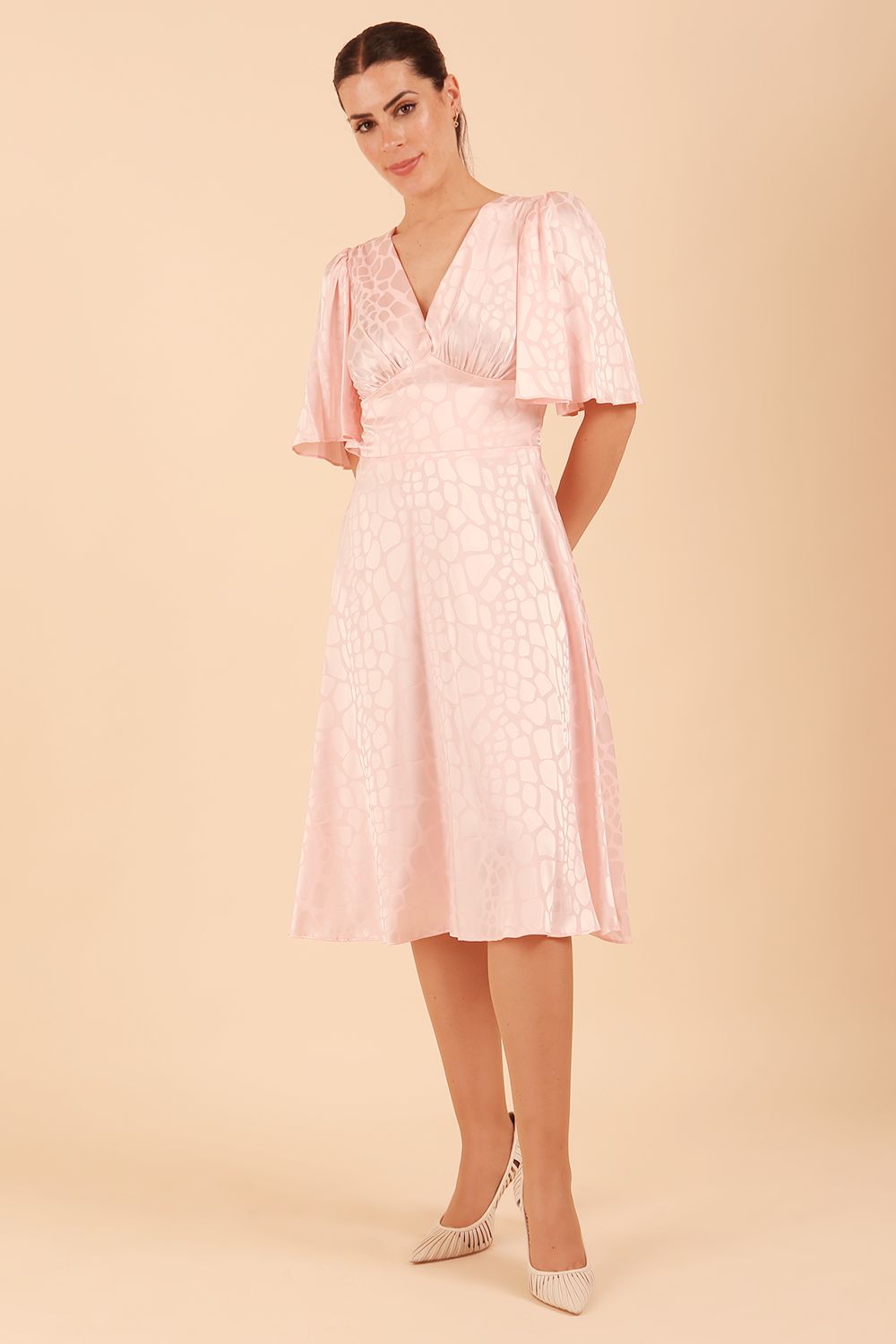 Cambrian Satin A-line Dress – Diva Catwalk, image 8