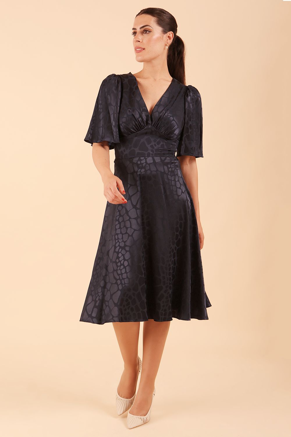 Cambrian Satin A-line Dress – Diva Catwalk, image 13