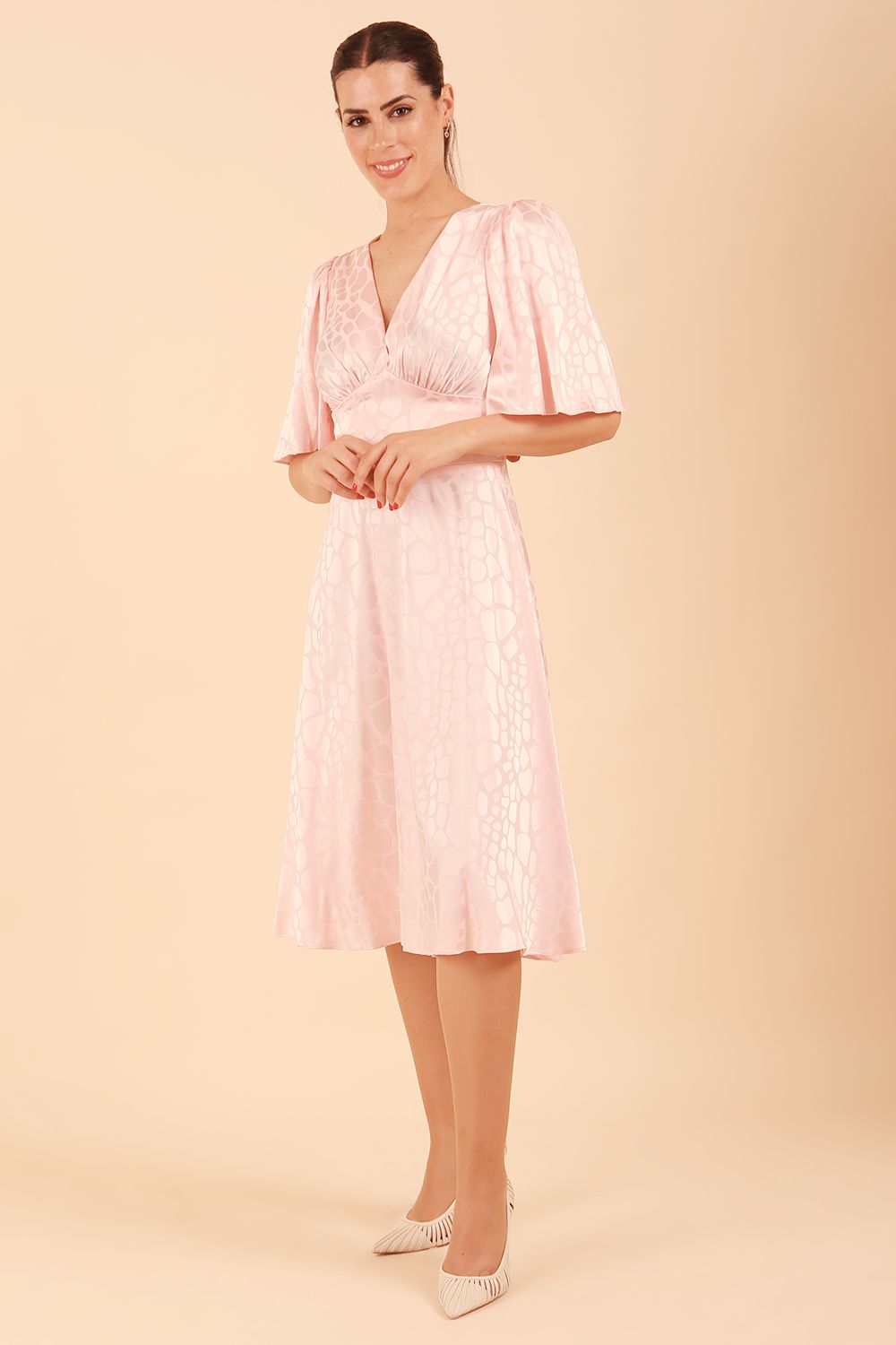 Cambrian Satin A-line Dress – Diva Catwalk, image 7